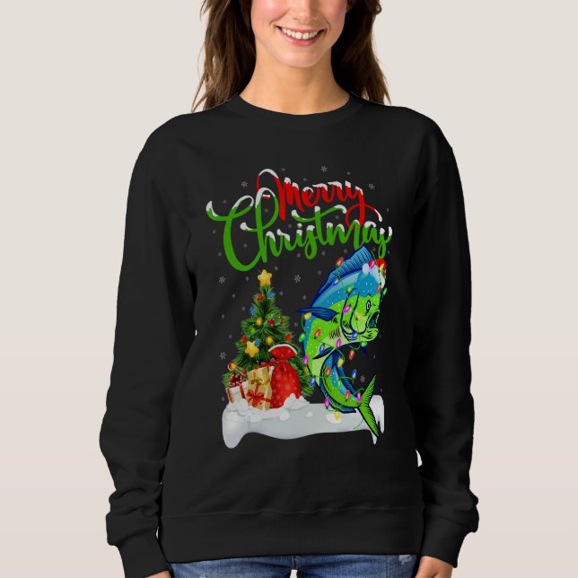 Mahi Mahi Fish   Xmas Decorations Mahi Mahi Christ Sweatshirt (Vorderseite)