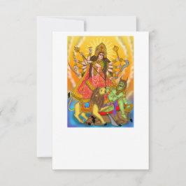 Mahishasur Mardini Durga Grußkarte Dankeskarte
