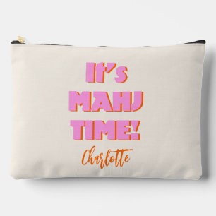 Mahj Mahjong Mah Jongg Pink Zitg Personalisiert Zubehörtasche