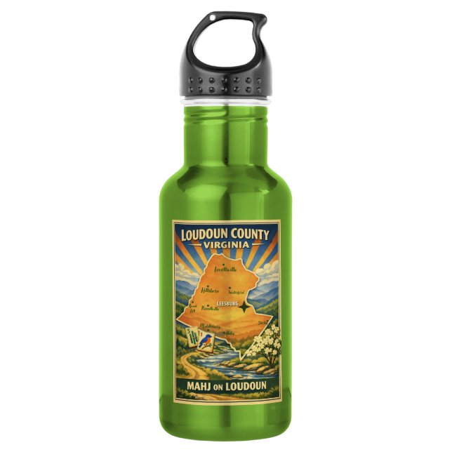 Mahj On Loudoun Wasserflasche (Vorderseite)