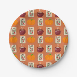 Mahjong Autumn Plate Pappteller