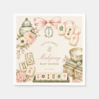 Mahjong-Baby-Party-Einladung Serviette