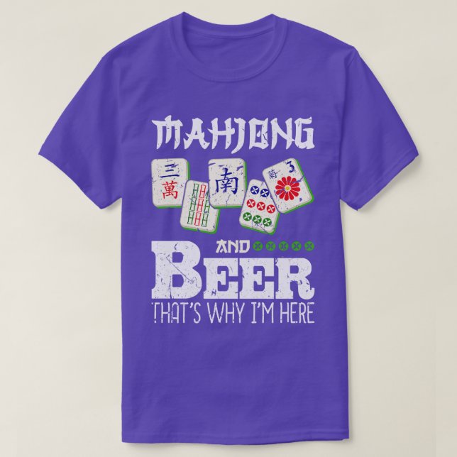Mahjong Beer Funny Mah Jongg T-Shirt (Design vorne)