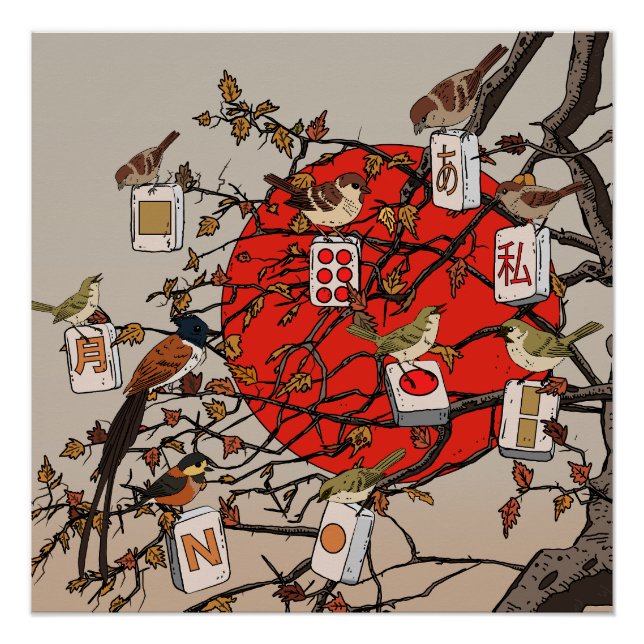 Mahjong Birds Game Poster (Vorderseite)