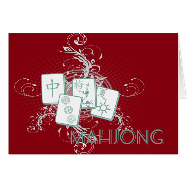 Mahjong blau (Vorderseite (Horizontal))