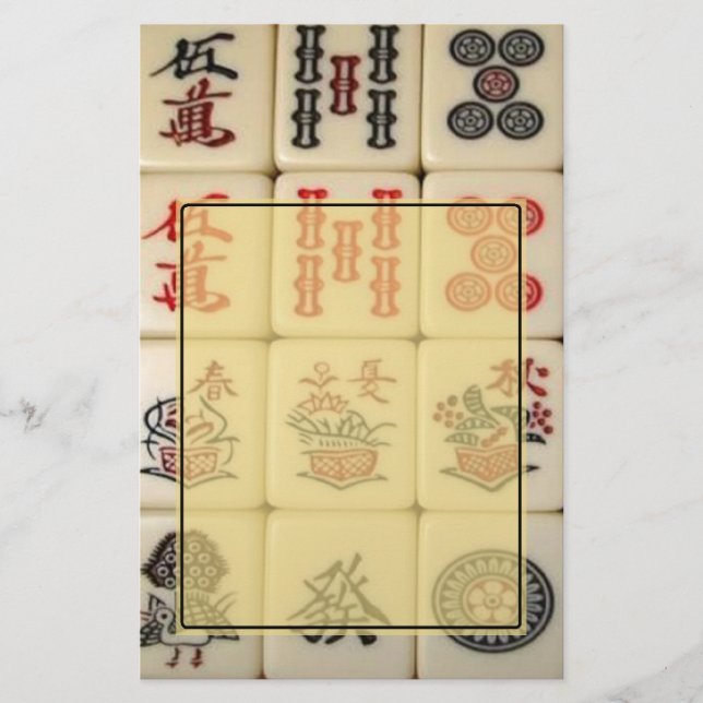 Mahjong Briefpapier (Vorderseite)