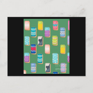 Mahjong Cards Line Set Postkarte