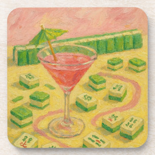 Mahjong Chic Painting Cocktail  Getränkeuntersetzer