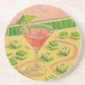 Mahjong Chic Painting Cocktail Getränkeuntersetzer