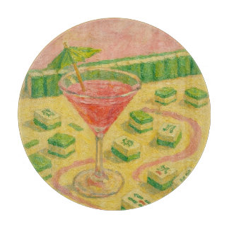 Mahjong Chic Painting Cocktail Schneidebrett