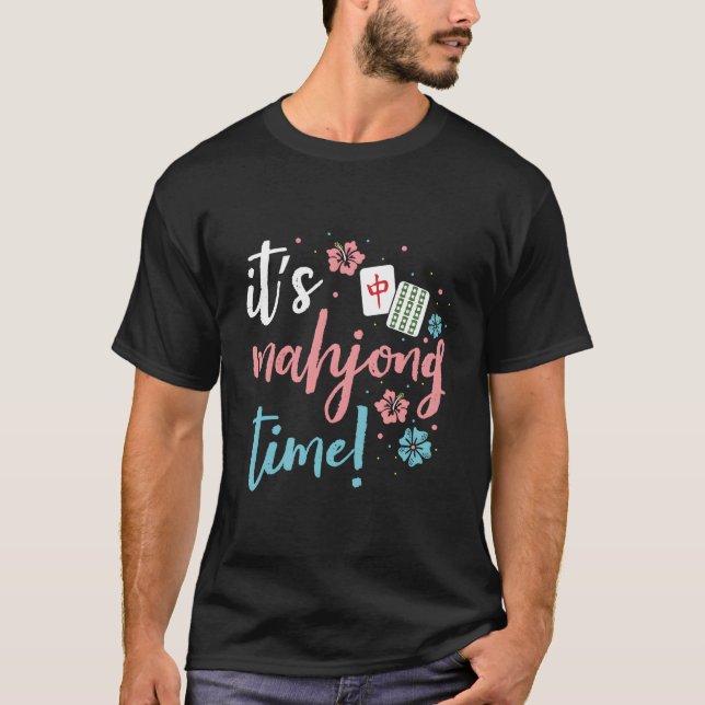 Mahjong Chinese oder Mahjong-Spieler T-Shirt (Vorderseite)
