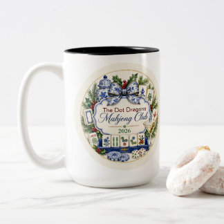 Mahjong-Club-Weihnachtsgeschenk Zweiton-Kaffeetass Zweifarbige Tasse