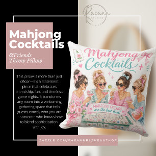 Mahjong-Cocktails & Friends Quadratisches Wurfkiss Kissen