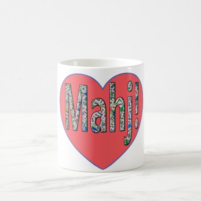 Mahjong Coffee Mug - Love Mahj! Kaffeetasse (Mittel)