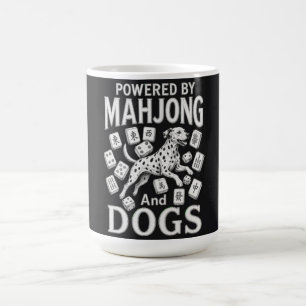 Mahjong- & Dalmatiner-Hundefreund-Geschenk Kaffeetasse