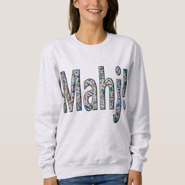 Mahjong-Damen-Sweatshirt - Mahj! Sweatshirt (Vorderseite)