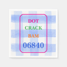 Mahjong Dot Crack Bam Watercolor Gingham