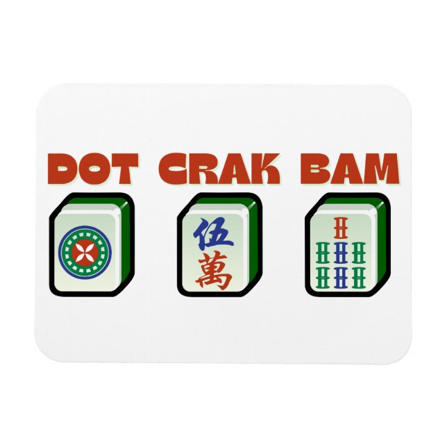 Mahjong Dot Crak Bam Magnet (Horizontal)