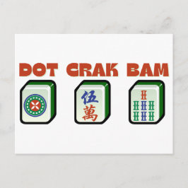 Mahjong Dot Crak Bam Postkarte