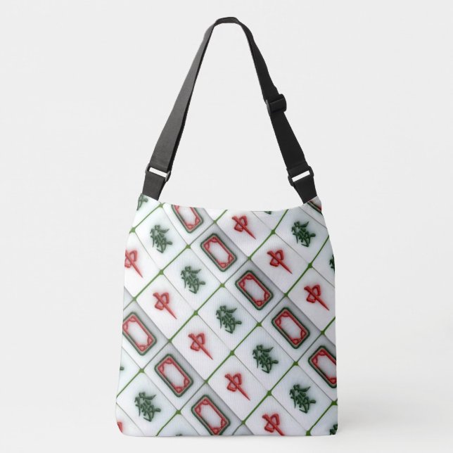 Mahjong Drache-viel Glück Tragetaschen Mit Langen Trägern (Vorderseite)