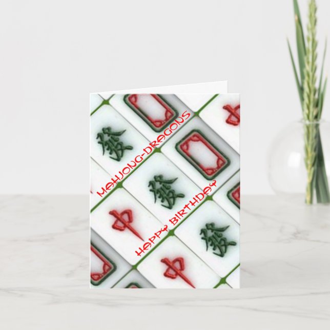 Mahjong-Drachen Karte (Vorderseite)