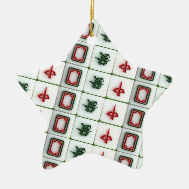 Mahjong Drachen Keramik Ornament (Vorne)