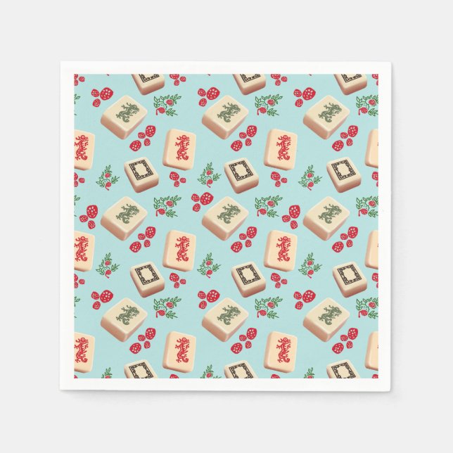 Mahjong Dragon Tile Paper Napkins Serviette (Vorderseite)