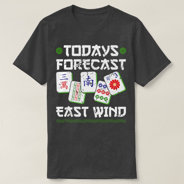 Mahjong East Wind Mah Jongg T-Shirt (Design vorne)