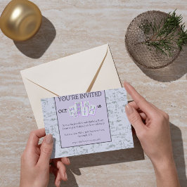 Mahjong Einladung mit Tiles and Toile