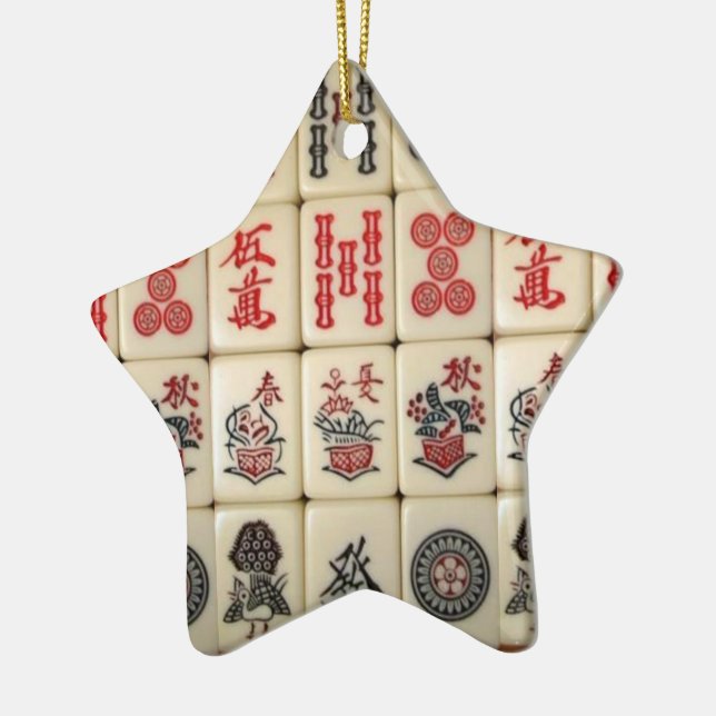 Mahjong Fliesen Keramik Ornament (Links)
