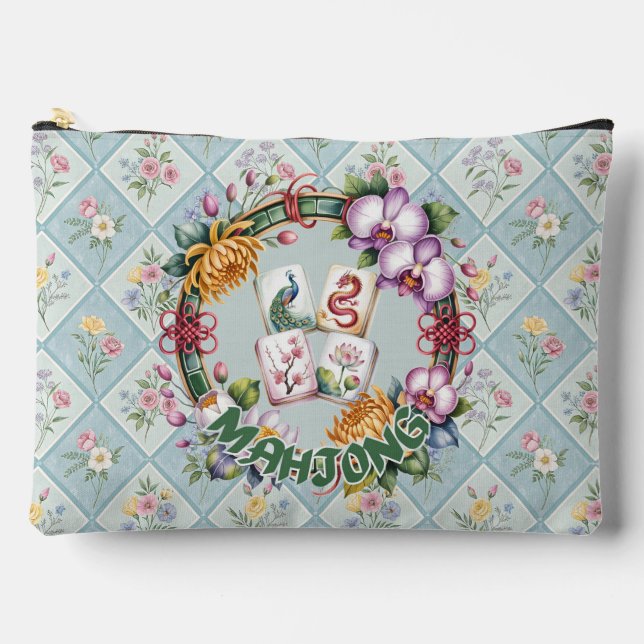 Mahjong Floral  Zubehörtasche (Vorderseite)