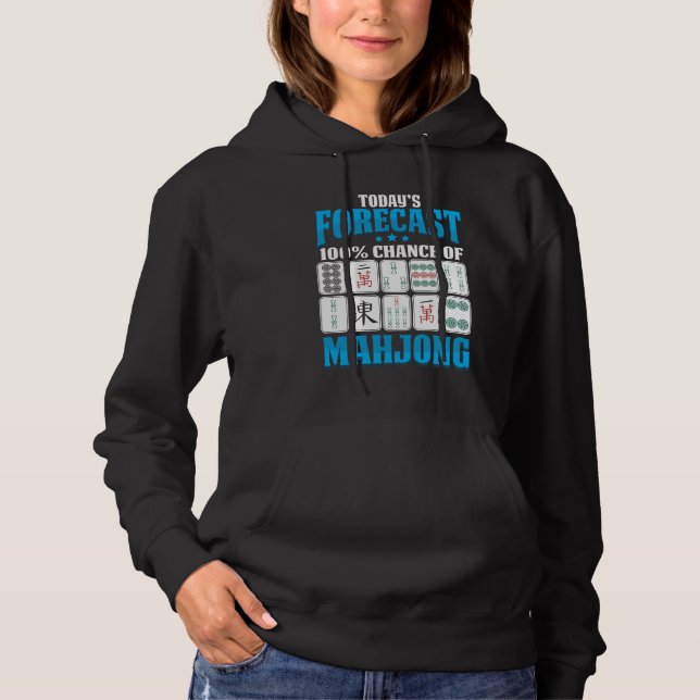 Mahjong Forecast Mah Jong Boardgame Lover Hoodie (Vorderseite)