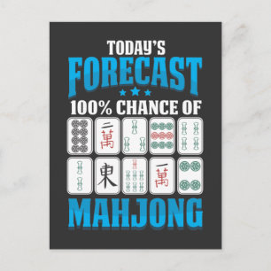 Mahjong Forecast Mah Jong Boardgame Lover Postkarte