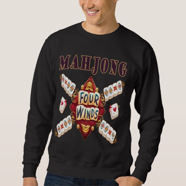 Mahjong Four Winds Funny Pun Sweatshirt (Vorderseite)
