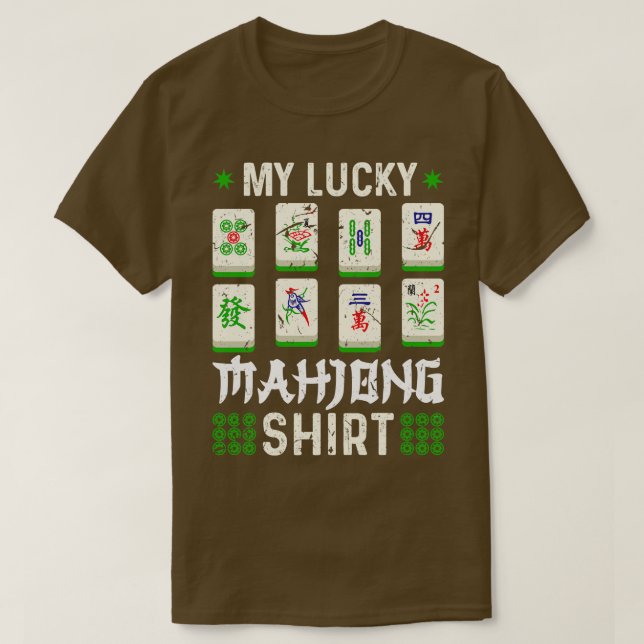 Mahjong Game Mah Jong T-Shirt (Design vorne)