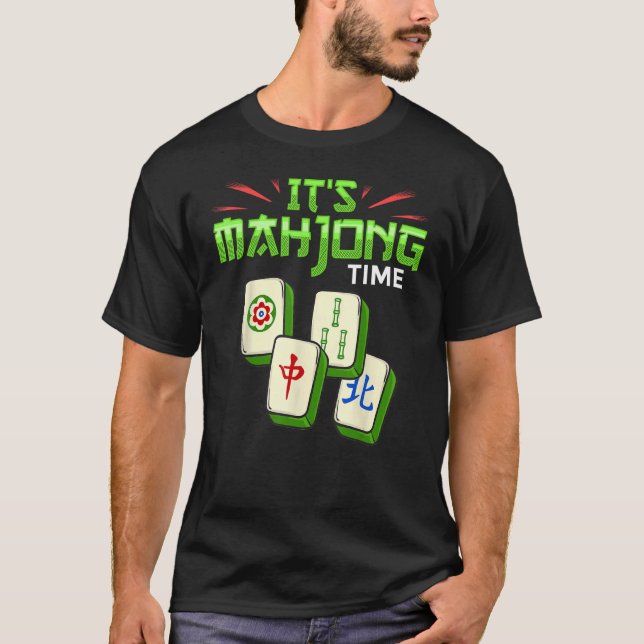 Mahjong Game Mah Jongg Online Player Tile T-Shirt (Vorderseite)