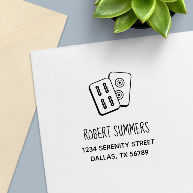 MahJong Game Tiles-Adresse Permastempel (Von Creator hochgeladen)