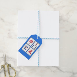 Mahjong Game Tiles Design Geschenkkarte Geschenkanhänger