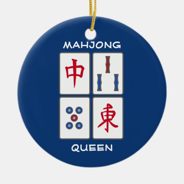 Mahjong Game Tiles Design Keramik Keramik Ornament (Vorne)