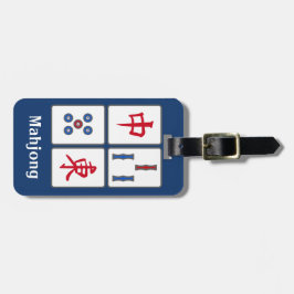 Mahjong Game Tiles Design Luggage Tag Gepäckanhänger