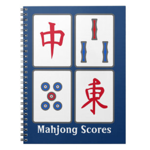Mahjong Game Tiles Design-Notebook Notizblock