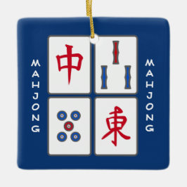 Mahjong Game Tiles Design Ornament