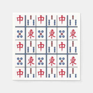 Mahjong Game Tiles Design Serviette