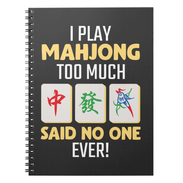 Mahjong Gamer Board Game China Japan Mah Jong Notizblock (Vorderseite)