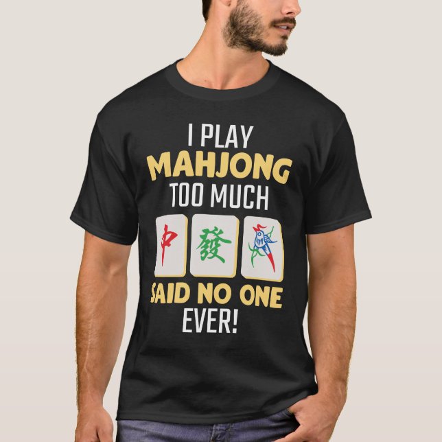 Mahjong Gamer Board Game China Japan Mah Jong T-Shirt (Vorderseite)