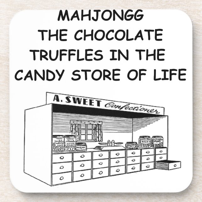 MAHJONG GETRÄNKEUNTERSETZER (Vorderseite)