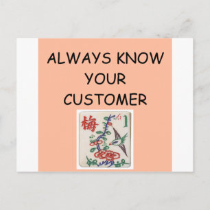 MAHJONG-Gewinner Postkarte