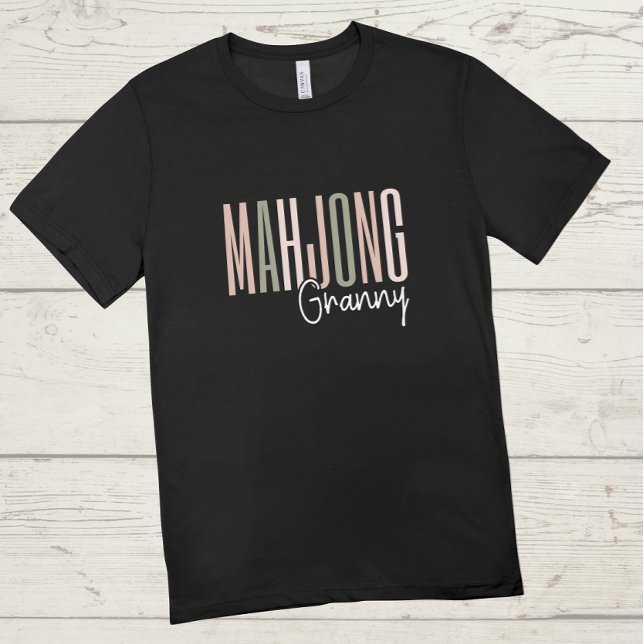 Mahjong granny | Funny mahjong T-Shirt (Von Creator hochgeladen)