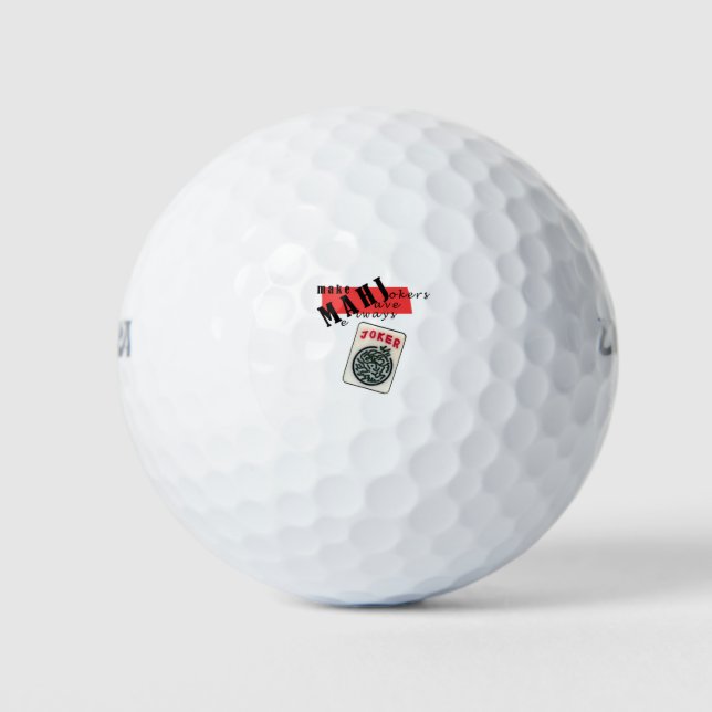Mahjong hat immer Joker Golfball (Vorderseite)