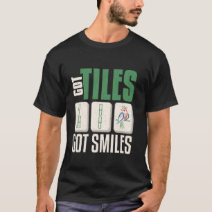 Mahjong hat Kacheln hat Lächeln Design Mahjong T-Shirt